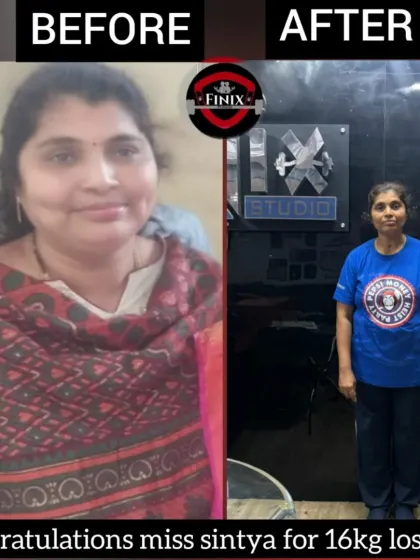 We celebrate Miss Sintya's incredible 16kg weight loss transformation. Her journey is a shining example of how dedication to a structured fitness and diet plan can lead to significant health improvements.