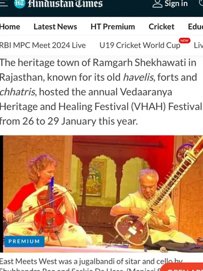 A review of our concert in the Hindustan Times. We are always grateful for the media coverage that helps bring our music to a wider audience.