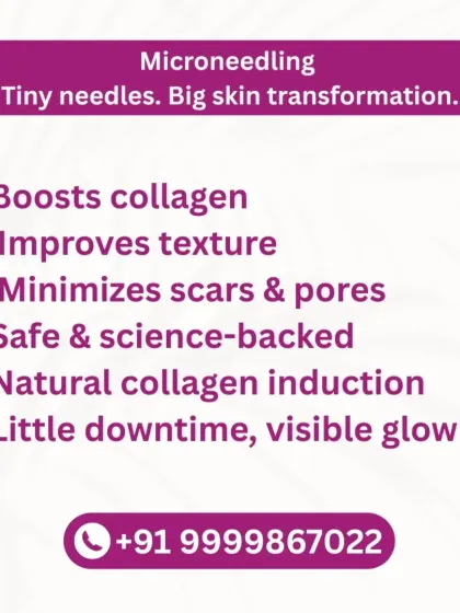 Microneedling offers a big skin transformation. This science-backed treatment boosts collagen, improves texture, and minimizes scars and pores with little downtime, resulting in a visible, natural glow.