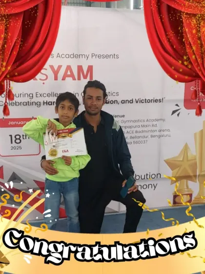 A young winner receives his certificate. We believe in celebrating every milestone to build a strong foundation of confidence and a love for the sport.