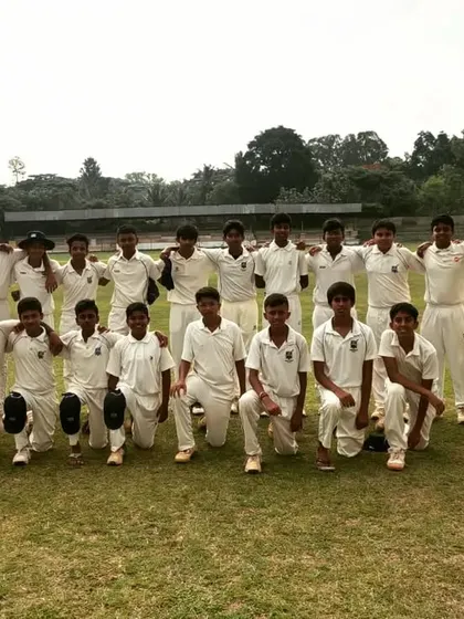 Our team poses for a group photo during the tour of Bhadravathi, a valuable experience for all players.