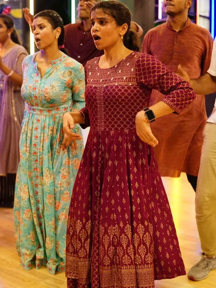 Dancers singing along as they perform. We encourage everyone to get into the spirit of the song for a more expressive performance.