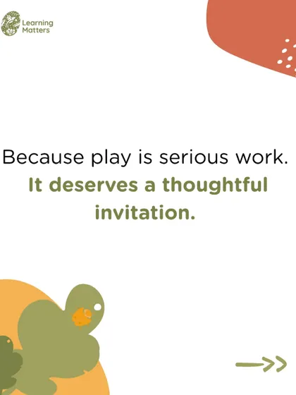 Because play is serious work, it deserves a thoughtful invitation. We intentionally design our spaces and provocations to spark curiosity and deep engagement.