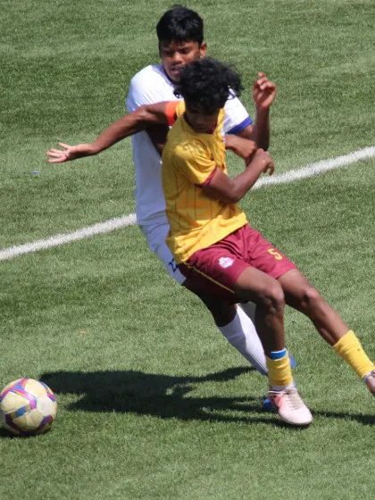 Our U17 team captain, Aryan, a consistent performer who leads by example and wears the badge with pride.