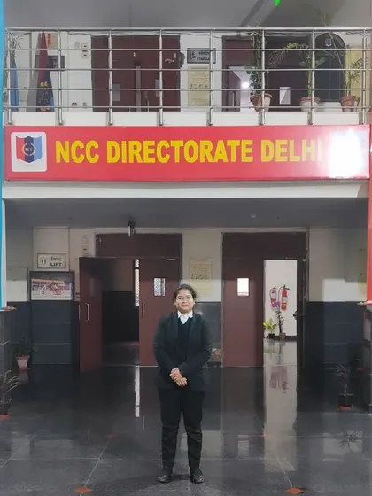 Once a cadet, always a cadet. Standing proudly at the NCC Directorate in Delhi.