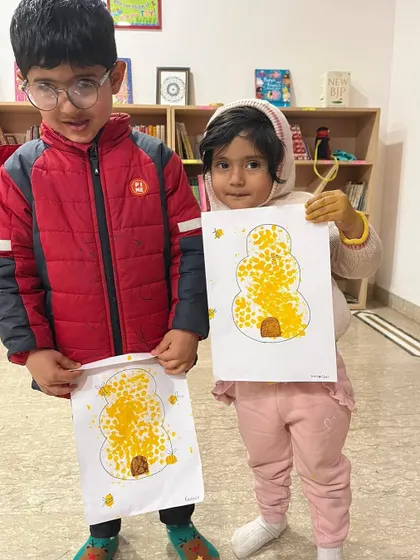 Look who's buzzing in our winter camp! These beehive crafts were a fun way to learn about nature even in the colder months.