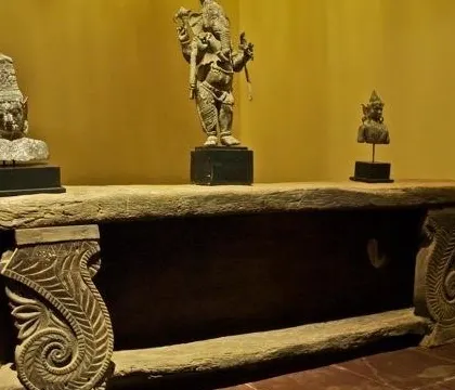 A duplicate image of the reclaimed wood console, a perfect example of how I incorporate found objects and recycled materials into my interiors.