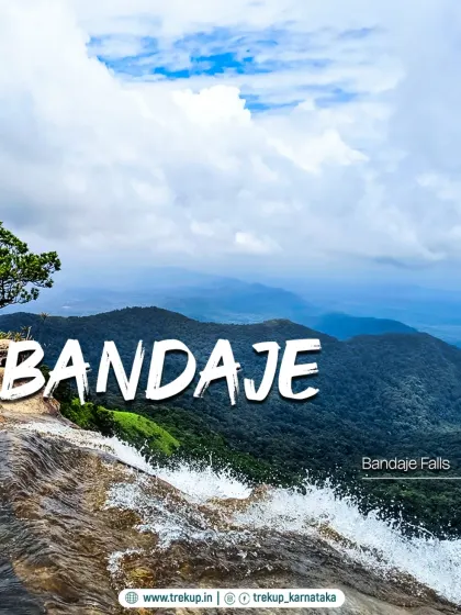 A stunning view from the top of Bandaje Falls, another of my top monsoon trek offerings.