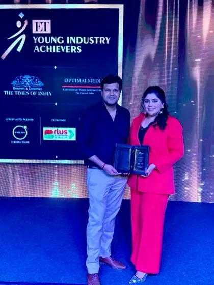Here I am with my co-founder, Dr. Ashish Bansal, accepting the ET Young Industry Achievers award. Our partnership is built on a shared commitment to excellence and innovation in patient care.