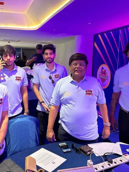 At the TNPL Mini Auction with the iDream Tiruppur Tamizhans management. We are focused and ready to build a competitive squad for 2024.