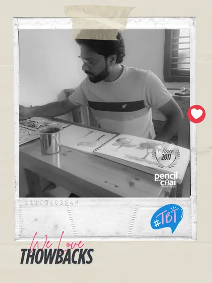 A throwback to a peaceful studio moment from our 2023 batch. The focus and flow in this watercolor session are truly inspiring.