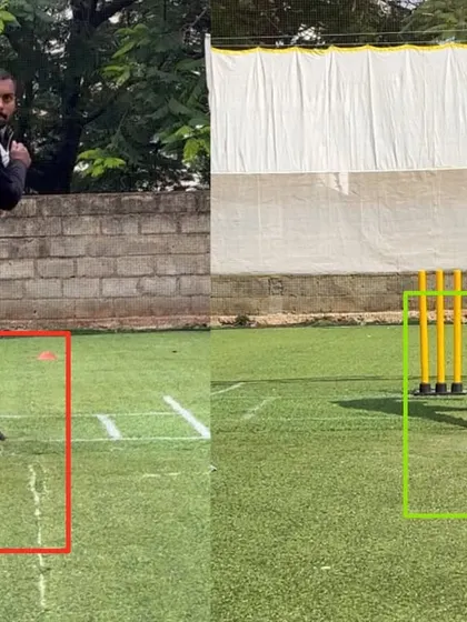 This off spinner had a front-on release and a collapsing front leg. We corrected this to achieve a strong release with good body usage, resulting in maximum turn.
