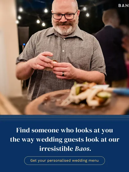 Find someone who looks at you the way wedding guests look at our irresistible Baos. We love capturing these moments of pure culinary adoration.