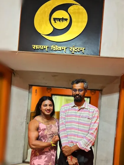 Another proud moment at the DD Chandana studio. I'm grateful for every opportunity to promote fitness and health.