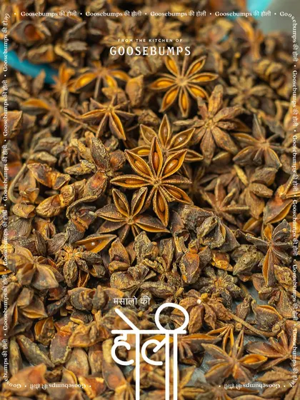 A stunning close-up of star anise, another key player in my spice blends. Its unique shape and liquorice-like flavour add a special aromatic note to many of my traditional masalas.