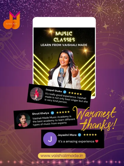 We are so grateful for the warmest thanks from our students. This graphic highlights some of the wonderful 5 star reviews we've received, praising the teaching quality and the amazing experience at the academy.