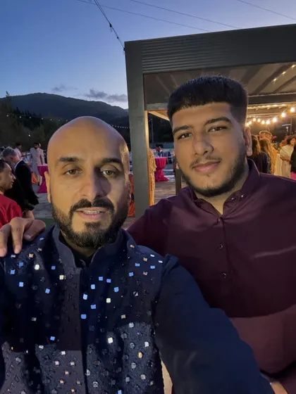 A selfie with my son Yuvraj. October was a busy month of gigs, but I always make time for family.