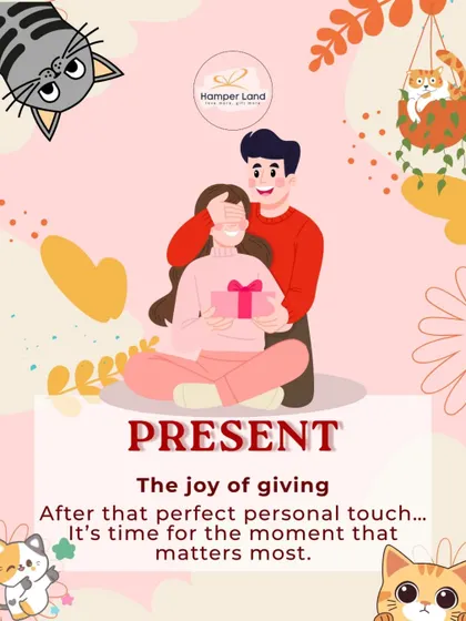 The joy of giving is in the personal touch. This graphic highlights that the moment of surprise is what matters most.
