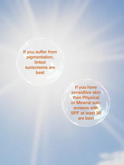 Your skin concerns also dictate the best sunscreen choice. Tinted sunscreens are excellent for pigmentation-prone skin, while mineral sunscreens are best for sensitive types.