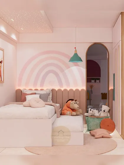 A collection of our bedroom designs, showcasing various styles from modern minimal to ethnic traditional. Each space is crafted to be a unique sanctuary, featuring custom furniture, layered lighting, and thoughtful details.