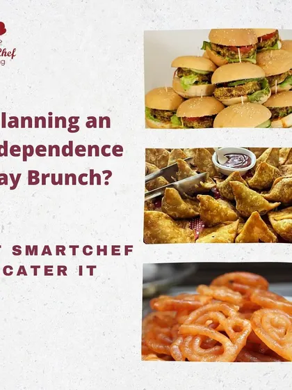 Planning an Independence Day brunch? Let us cater it with our delicious spread of sliders, samosas, and jalebis.