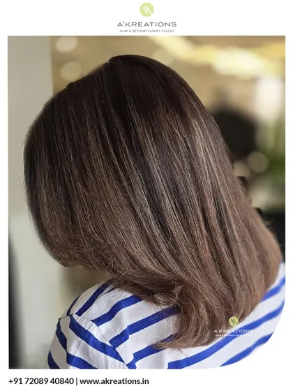 We gave this client a warm, rich brown color that looks both classic and modern, perfect for any occasion.