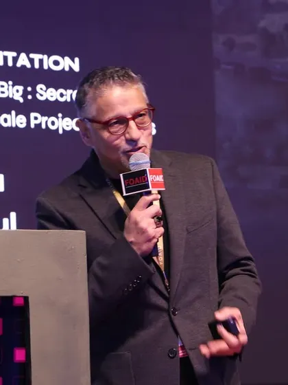 Another moment from my presentation at FOAID. Platforms like these are vital for the architectural community to inspire one another and push the boundaries of design.