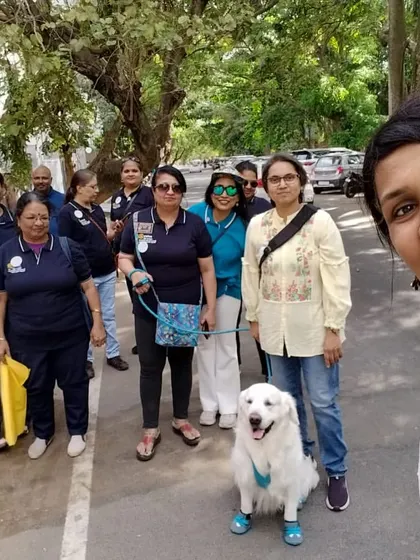 I was honored to speak at a Rotary Bangalore event about how dogs can be a part of therapy and mental health initiatives. My dog Coco was a perfect gentleman, charming the crowd and demonstrating the calm temperament of a great therapy dog.