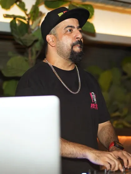 Another shot of me focused on the music at Pangeo. Ready to take the crowd on a journey.