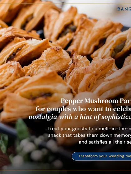 Our Pepper Mushroom Parcels are for those who appreciate nostalgia with a touch of sophistication. These flaky, melt-in-the-mouth pastries are a comforting yet elegant snack for any gathering.