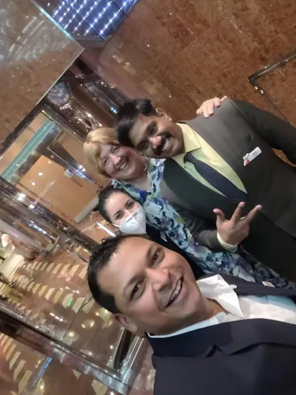 A happy selfie with some of the guests on the cruise. Making these connections is what it's all about.