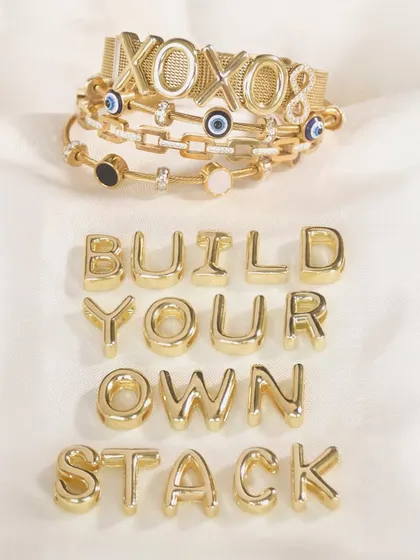 This is where your story begins. I designed my jewellery so you can build a stack that is completely, uniquely you. Spell out a name, a mood, or a secret message.