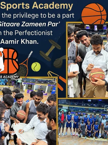 A collage summarizing our academy's involvement in the film. From signed basketballs to group photos on set, it was an experience we will never forget.