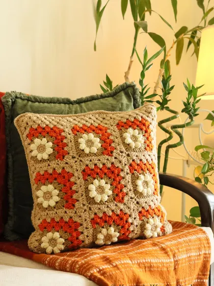 The textured 3D flower version of the Sundowner cushion, adding a tactile element to your decor.