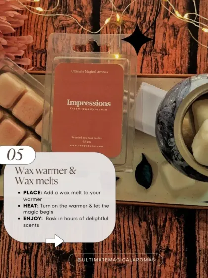 My 'Impressions' wax melt, featured as part of a Valentine's gift idea. It's a simple way to add a touch of love and beautiful fragrance to any gift.