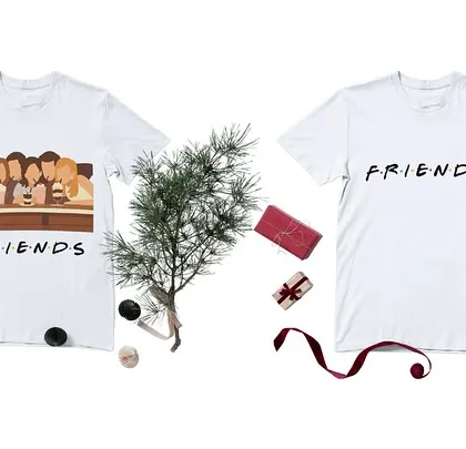 Friendship level: matching tees. These "Friends" themed t-shirts are perfect for you and your besties. I have these available in both regular fit and oversized styles, in black and white.