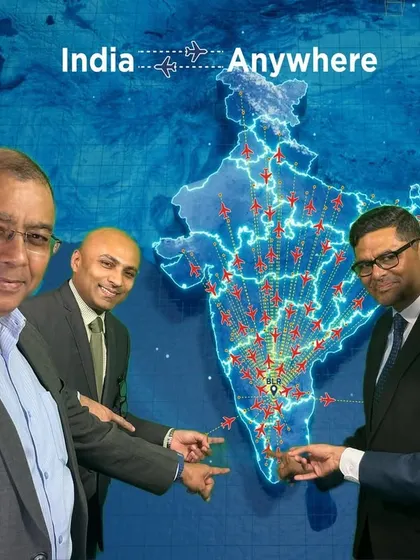 A composite Green Screen photo created for Menzies Aviation, where multiple team members are placed on a branded map of India. This is an excellent tool for creating powerful corporate imagery that tells a story of teamwork and national reach.