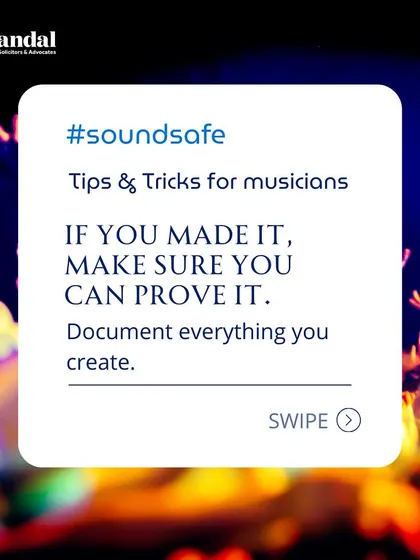 #SoundSafe Tip 2: If you made it, prove it. We emphasize the necessity of documenting everything you create to establish proof of ownership.