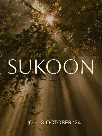 Announcing our upcoming retreat at Sukoon. The name itself evokes a sense of peace, and the experience is designed to deliver just that.