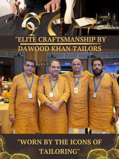 A proud moment with fellow icons of tailoring at the Federation of Asian Masters Tailors Congress. We are all wearing custom kurtas I designed for the event, representing Indian craftsmanship on a global stage.