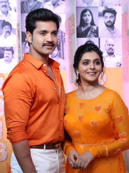 The on-screen couple, Shivani and Rohit, looking fantastic at the nomination party. I created complementary looks for both of them.