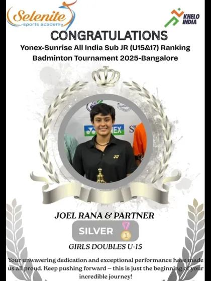 A showcase of our winners from the All India Sub-Junior tournament in Bangalore, featuring our gold and silver medalists in various doubles categories.
