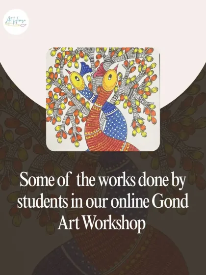 A showcase of some of the amazing artworks created by students during our online Gond Art Workshop. Their passion and talent shine through.