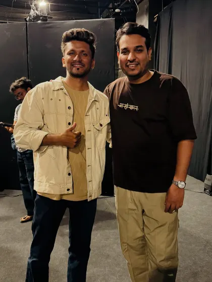 Sharing a frame with another great artist. Being part of the Marathi creator community is a privilege.