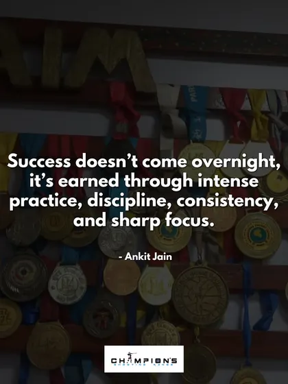 Wise words from our founder, Ankit Jain. Success is earned through intense practice, discipline, consistency, and sharp focus.