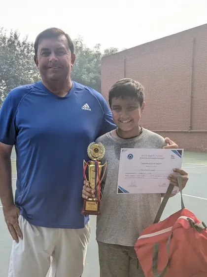 The runner-up of our U12 Boys event at the Accelerate Tennis Junior Championship in Delhi.