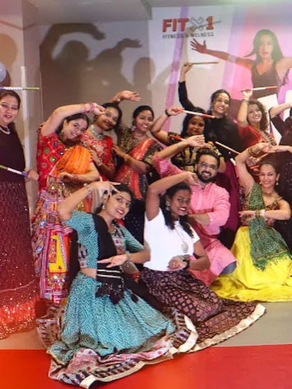 My amazing students and fellow instructors making heart shapes after a memorable Garba session. It's all about spreading the love of dance.
