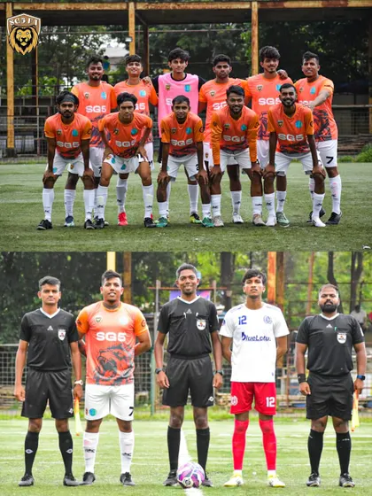 Our starting lineup and captains before an MFA Super Division match. A display of unity and readiness.