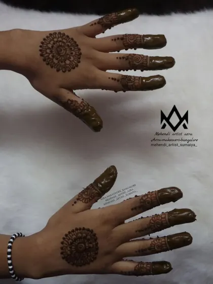 A very simple mandala design, perfect for a quick festive touch or for kids during celebrations.