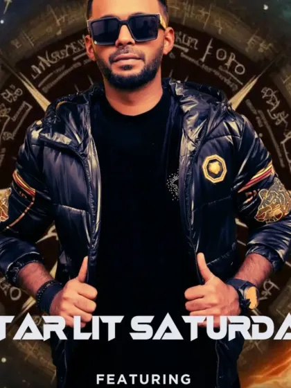 The flyer for "Starlit Saturday" at Indigo XP, where I played the best of Bollywood and commercial dance anthems.